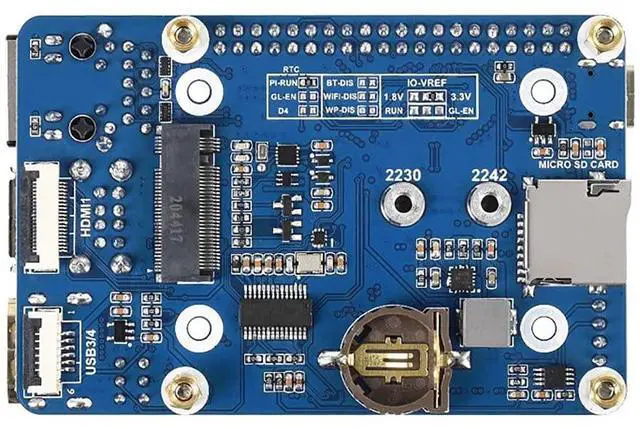 Alt view image 4 of 7 - Mini Base Board (B) Designed for Raspberry Pi Compute Module 4 CM4 Or Being Integrated Into End Products 40PIN GPIO Header