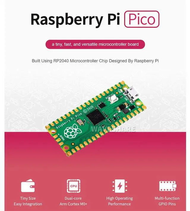 Alt view image 4 of 6 - for Raspberry Pi Pico Flexible Microcontroller Board Based Pi RP2040 Chip Featured Dual-core ARM Cortex M0 with Sensors Module Pack
