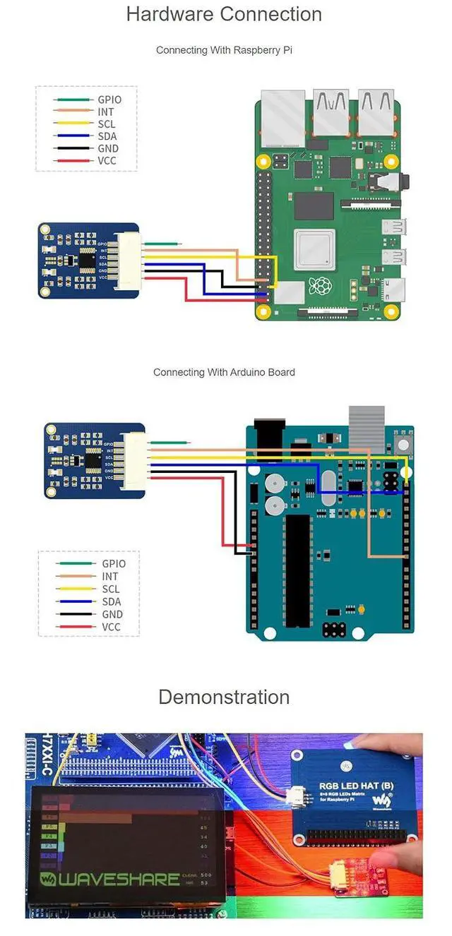Alt view image 6 of 7 - AS7341 Spectral Color Sensor Module for Raspberry Pi/STM32, Visible Spectrum Sensor, Multi Channels, High Precision, I2C Control Interface