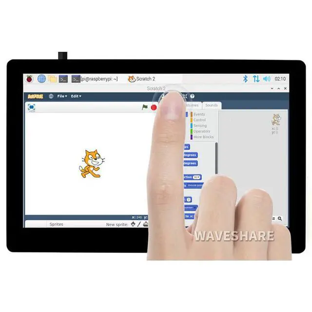 Alt view image 3 of 7 - 5inch Capacitive Touch AMOLED Display for Jetson Nano/Raspbrery Pi, 960×544, HDMI Screen, Fully Laminated Toughened Glass Cover