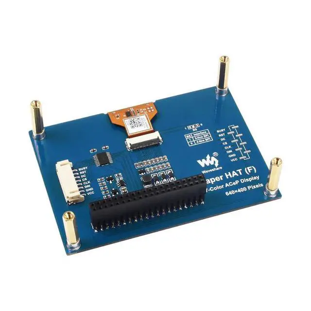Alt view image 2 of 7 - Colorful 4.01inch E-Paper E-Ink Display HAT for Raspberry Pi/Jetson Nano, ACeP 7-Color, 640×400 Pixels, SPI Interface