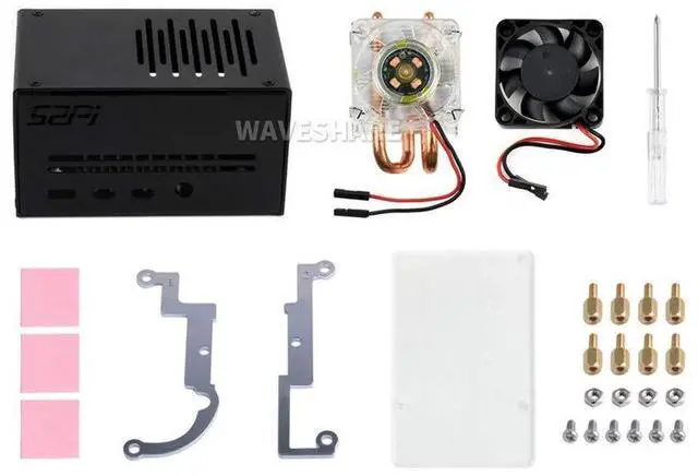 Alt view image 7 of 7 - Firm Metal Case for Raspberry Pi 4 B Low-Profile ICE Tower Cooling Fan Inside Better Protection & Heat Dissipation