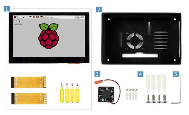 Alt view image 7 of 7 - 4.3inch Capacitive Touch Display for Raspberry Pi 4B/3B+/3B IPS Screen Wide Angle MIPI DSI Interface Up to 5-Points Touch Driver No Need with Case&Cooling Fan