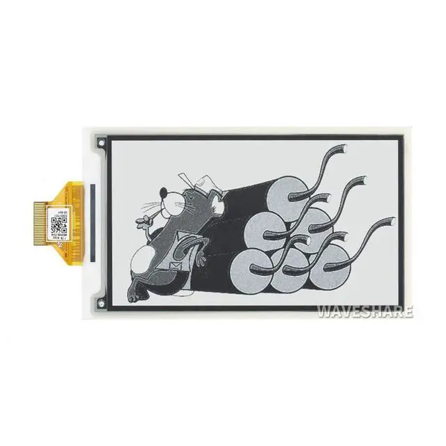 Alt view image 6 of 7 - 3.7inch E-Paper E-Ink Raw Display for Raspberry Pi/Jetson Nano, 480×280 Pixels e-Paper Module, Black/White Color, SPI Without PCB