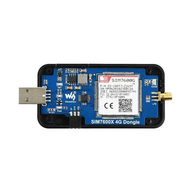 Alt view image 2 of 7 - Industrial Grade SIM7600G-H 4G DONGLE with Antenna,4G Communication,GNSS Positioning, 2G/3G/4G Network Connection, Global Band