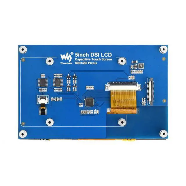 Alt view image 2 of 7 - 5 Inch DSI Touchscreen for Raspberry Pi, 800×480 Capacitive LCD Display, Driver-Free, 5-Point Touch, for Pi 5/4/3B+/CM4, Supports Raspberry Pi OS, Ubuntu, Retropie, RoPieee