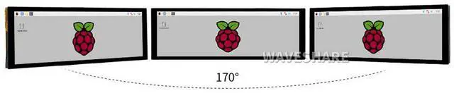 Alt view image 5 of 7 - 7.9inch Capacitive Touch Screen LCD Display Fits Raspberry pi/Jetson Nano/PC, 400×1280, HDMI, IPS, Toughened Glass Cover