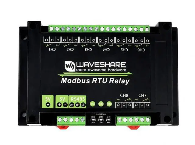 Main image of Industrial Modbus RTU 8-ch(Channel) Relay Module with RS485 Interface Multi Isolation Protection Circuits with ABS Enclosure Up to 10A Contact Rating