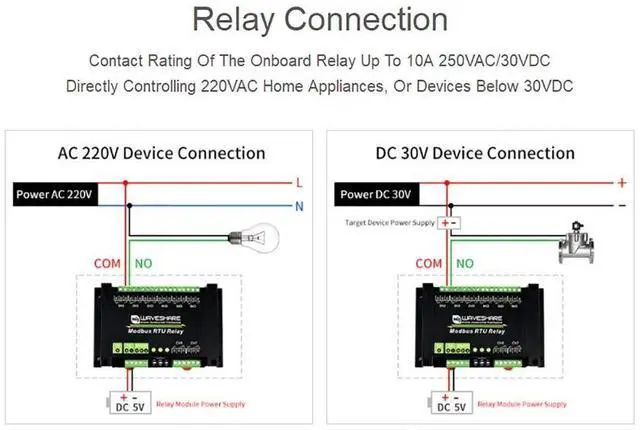 Alt view image 6 of 7 - Industrial Modbus RTU 8-ch(Channel) Relay Module with RS485 Interface Multi Isolation Protection Circuits with ABS Enclosure Up to 10A Contact Rating