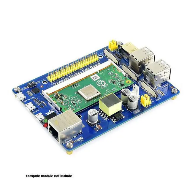 Alt view image 5 of 7 - Compute Module IO Board with PoE Feature Composite Breakout Board for Developing with Pi CM3 / CM3L / CM3+ / CM3+L with GPIO Header for Sorts of Raspberry Pi Hats