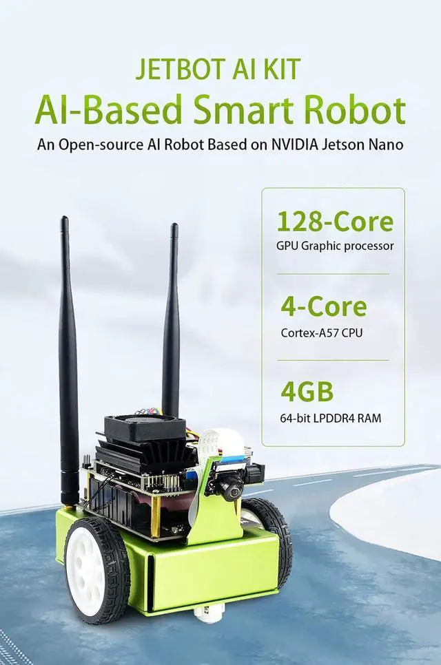 Alt view image 2 of 6 - JetBot AI Kit Accessories Add-ons for NVIDIA Jetson Nano to Build JetBot(Literally Smart Robot)