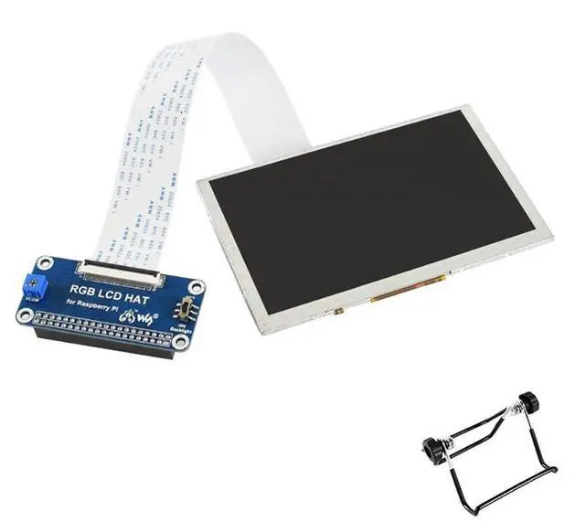 Main image of 5inch IPS Display for Raspberry Pi Series Board DPI Interface, No Touch, 800x480 Supports Raspbian, Ubuntu, OSMC, etc