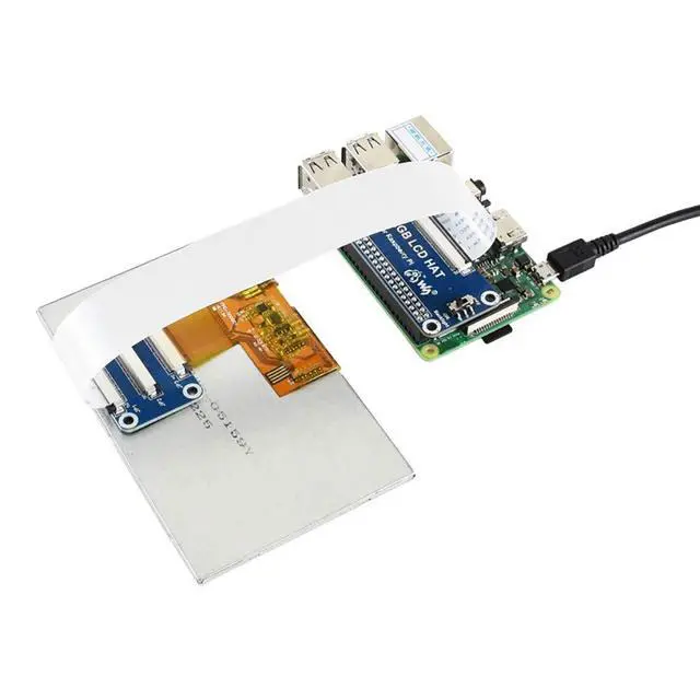 Alt view image 3 of 7 - 5inch IPS Display for Raspberry Pi Series Board DPI Interface, No Touch, 800x480 Supports Raspbian, Ubuntu, OSMC, etc