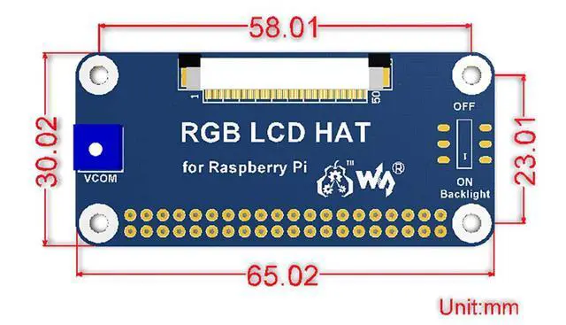 Alt view image 6 of 7 - 5inch IPS Display for Raspberry Pi Series Board DPI Interface, No Touch, 800x480 Supports Raspbian, Ubuntu, OSMC, etc