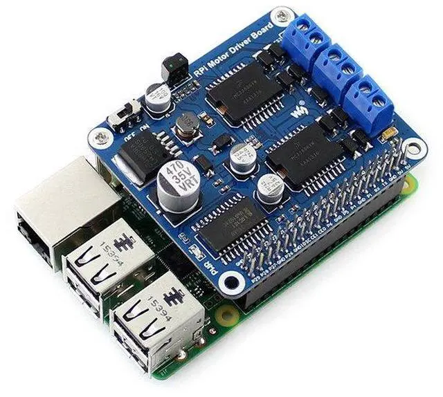 Alt view image 4 of 5 - for Raspberry Pi Motor Driver Expansion Module Board DC Motor Stepper Motor Driver with Freescale H-Bridge Driver MC33886 for DIY Mobile Robot Remote Control