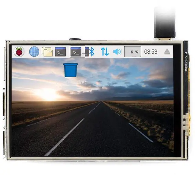 Main image of 3.5 inch Resistive Touch Screen TFT LCD XPT2046 480x320 125MHz High-Speed SPI Supports FBCP Software Driver for Any Revision of Raspberry Pi (Directly-pluggable)