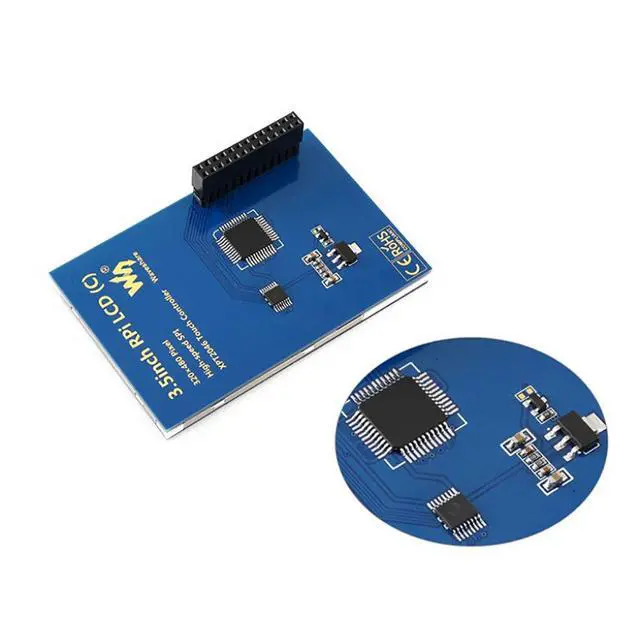Alt view image 5 of 7 - 3.5 inch Resistive Touch Screen TFT LCD XPT2046 480x320 125MHz High-Speed SPI Supports FBCP Software Driver for Any Revision of Raspberry Pi (Directly-pluggable)