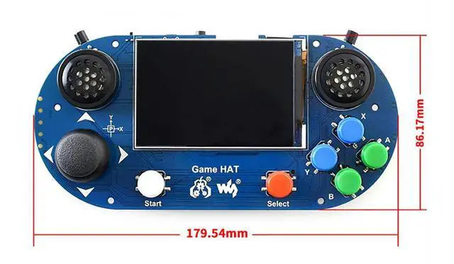 Alt view image 6 of 7 - Game HAT for Raspberry Pi A+/B+/2B/3B/3B+/4B/Zero W with 3.5inch IPS Screen 480x320 60 Frame to Make Your Own Portable Game Console