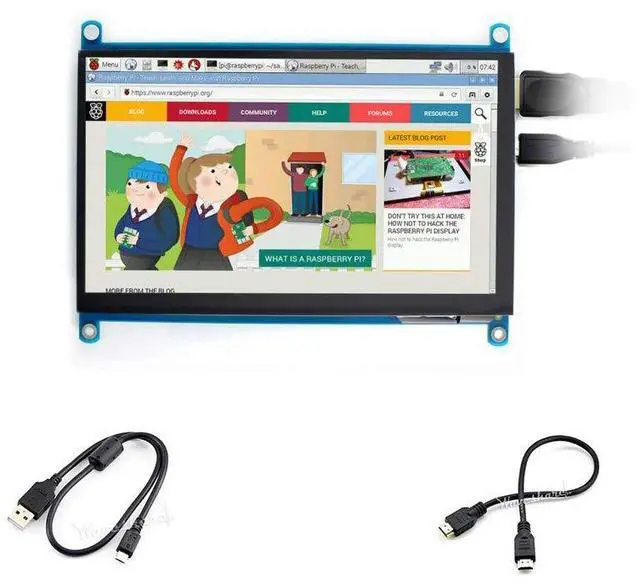 Main image of 7inch HDMI LCD (H) 1024x600 Monitor IPS Screen Capacitive Touch Display Supports Raspberry Pi Jetson Nano BeagleBone Black Banana Pi & Microsoft XBOX360, Sony PS4,Nintendo Switch