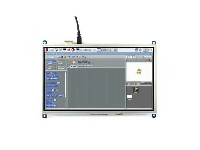 Alt view image 5 of 6 - 10.1inch HDMI LCD Monitor Raspberry pi Resistive Touch Screen Display 1024 * 600 High Resolution for Raspberry Pi 2B/3B/3B+/4B(The Pi 1 Model B or Pi Zero Need HDMI Cable)