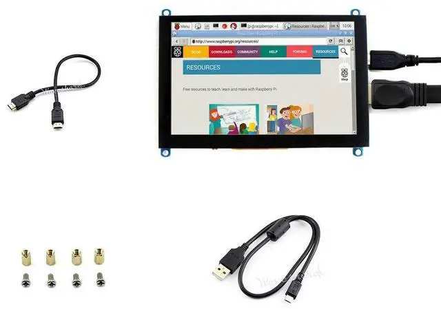 Main image of Capacitive Touch 5inch Raspberry pi LCD HDMI Display Module 800 * 480 High Resolution HDMI Interface Screen Supports Multi Mini-PCs Multi Systems