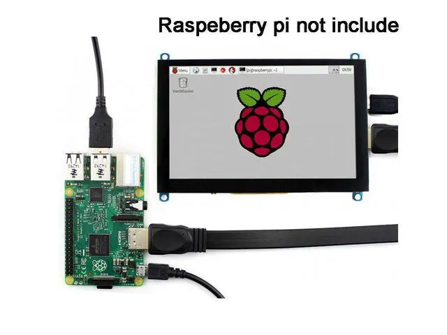 Alt view image 6 of 7 - Capacitive Touch 5inch Raspberry pi LCD HDMI Display Module 800 * 480 High Resolution HDMI Interface Screen Supports Multi Mini-PCs Multi Systems
