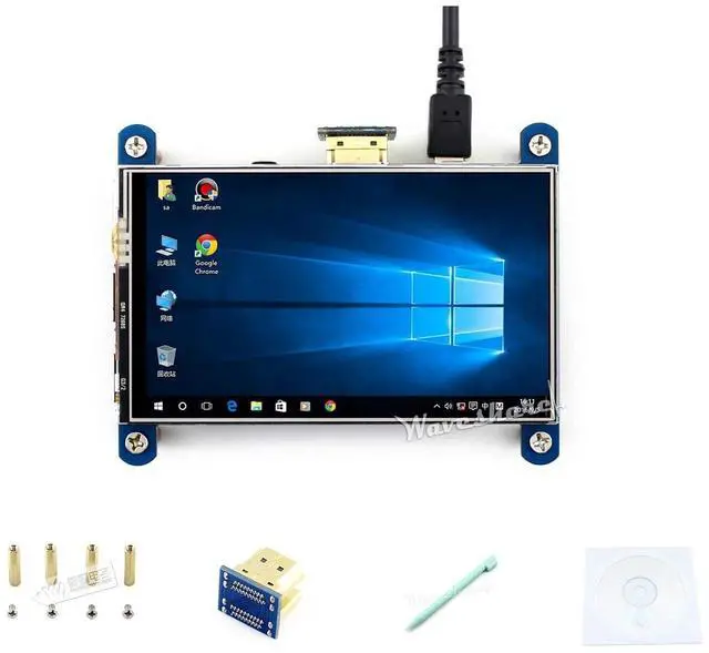 Main image of 4inch Raspberry pi HDMI LCD Display Module 800x480 Resistive Touch IPS Screen Supports All Revsions of Raspberry Drivers Provided