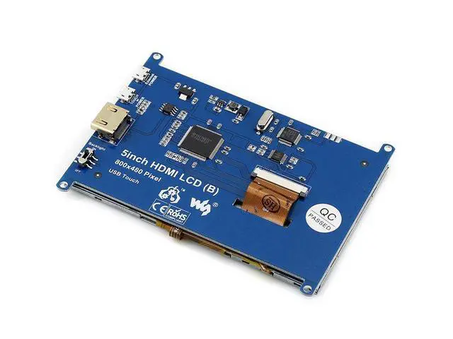 Alt view image 3 of 6 - 5inch HDMI LCD Raspberry pi Resistive Touch Screen Display HDMI Interface Supports Various Systems for Rapsberry pi & Banana pi & Beaglebone Black