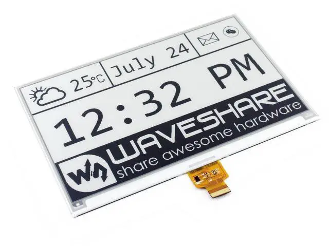 Alt view image 4 of 6 - 7.5" E-Paper Raw Display Panel, Two-Color, 640x384 Resolution, 3.3v E-Ink, Electronic Paper Screen, Compatible with Raspberry Pi/Arduino/STM32