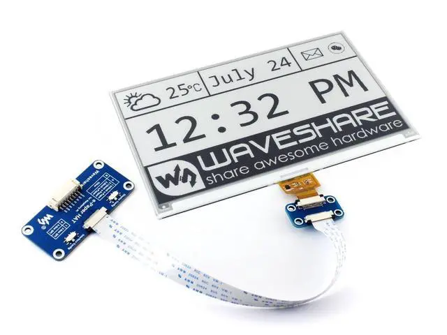 Alt view image 4 of 7 - 7.5inch E-Paper Display HAT Module 800x480 E-Ink Electronic Paper Screen with Embedded Controller for Raspberry Pi/Arduino/STM32/Jetson Nano