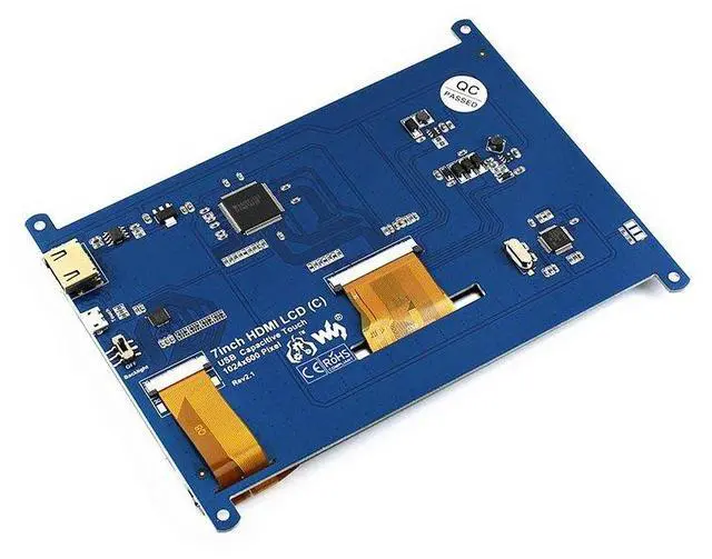 Alt view image 3 of 7 - 7inch HDMI LCD for Raspberry pi Capacitive Touch Screen Display 1024 * 600 Resolution Supports Various Systems for Raspberry pi/BeagleBone Black/Banana Pi with Bicolor Holder Case