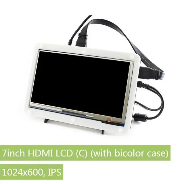 Alt view image 5 of 7 - 7inch HDMI LCD for Raspberry pi Capacitive Touch Screen Display 1024 * 600 Resolution Supports Various Systems for Raspberry pi/BeagleBone Black/Banana Pi with Bicolor Holder Case