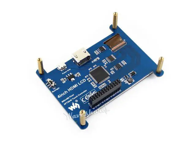 Alt view image 2 of 2 - 4inch Raspberry pi HDMI LCD Display Module 800x480 Resistive Touch IPS Screen Supports All Revsions of Raspberry Drivers Provided