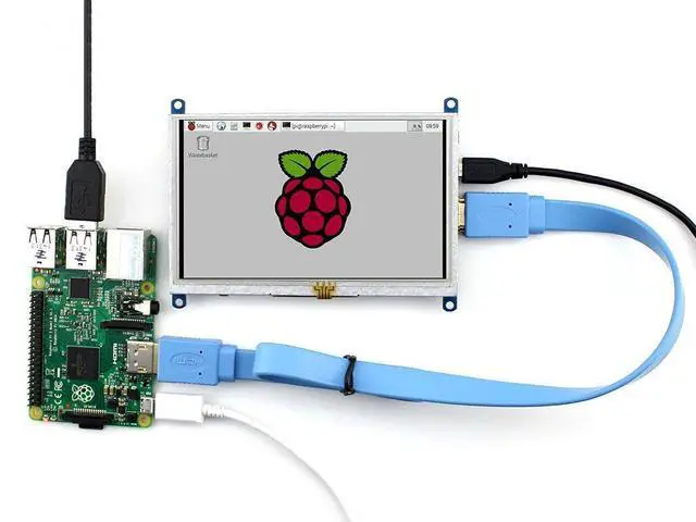Alt view image 4 of 6 - 5inch HDMI LCD Raspberry pi Resistive Touch Screen Display HDMI Interface Supports Various Systems for Rapsberry pi & Banana pi & Beaglebone Black