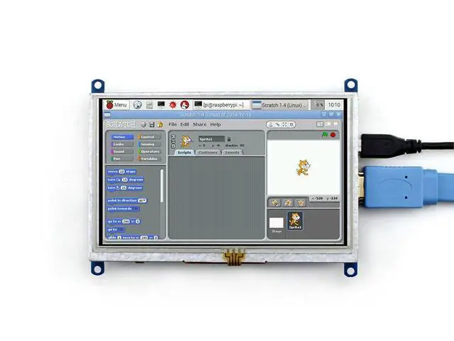 Alt view image 5 of 6 - 5inch HDMI LCD Raspberry pi Resistive Touch Screen Display HDMI Interface Supports Various Systems for Rapsberry pi & Banana pi & Beaglebone Black