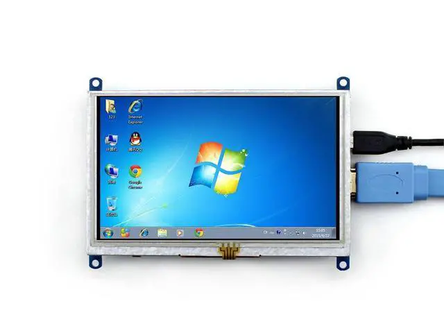 Alt view image 6 of 6 - 5inch HDMI LCD Raspberry pi Resistive Touch Screen Display HDMI Interface Supports Various Systems for Rapsberry pi & Banana pi & Beaglebone Black
