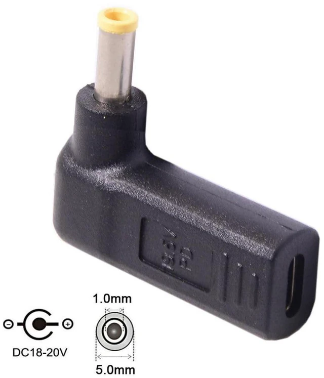 Alt view image 5 of 7 - USB C to DC 5.0x1.0mm PD 65W Emulator Trigger Converter Adapter