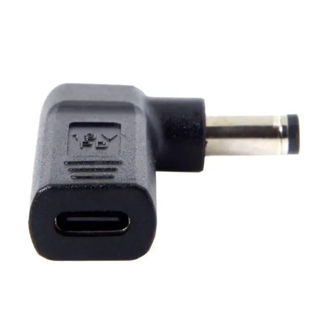 Alt view image 5 of 7 - CY USB 3.1 Type C USB-C to Rectangle DC Plug 5.5mmx2.1mm Adapter PD Emulator Trigger 90 Degree Angled for Laptop Tablet (5.5x2.1MM)
