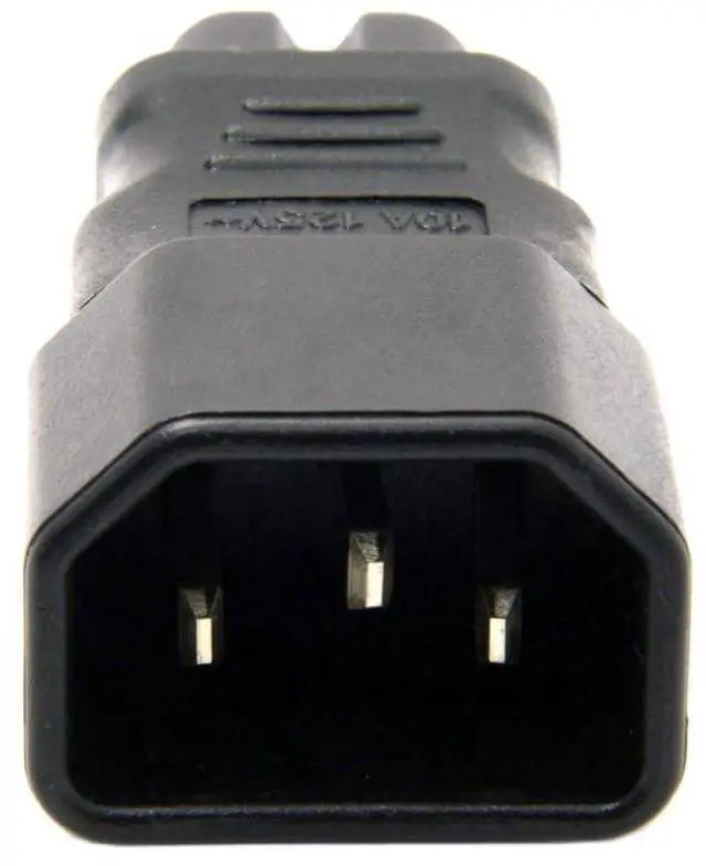 Alt view image 4 of 7 - IEC 320 C14 Socket to C7 Plug AC Power Converter Connectors Adapter