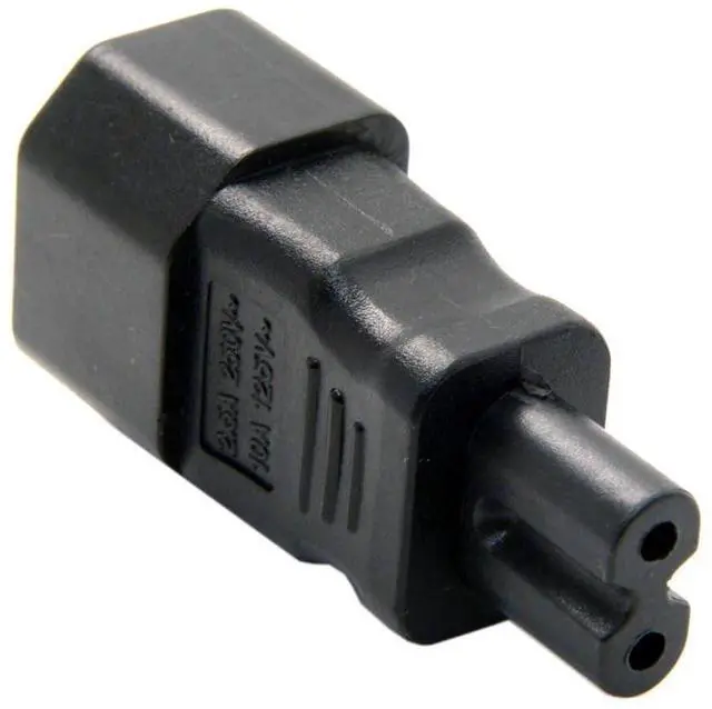 Alt view image 7 of 7 - IEC 320 C14 Socket to C7 Plug AC Power Converter Connectors Adapter