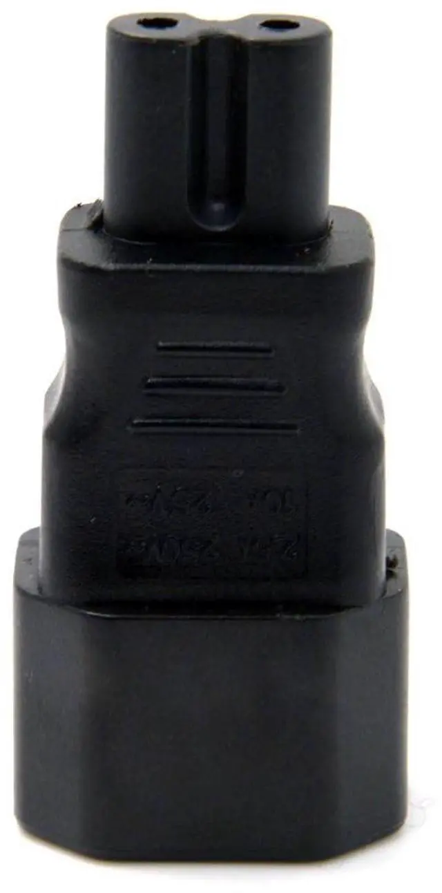 Alt view image 6 of 7 - IEC 320 C14 Socket to C7 Plug AC Power Converter Connectors Adapter