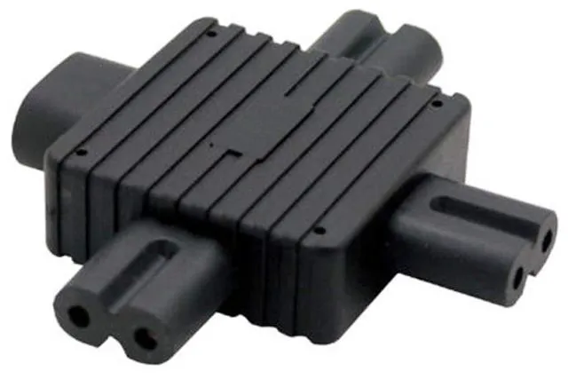 Alt view image 2 of 7 - IEC 320 C8 1 to 3 C7 Splitter Power Adapter for Power Supply 1 in 3 Out