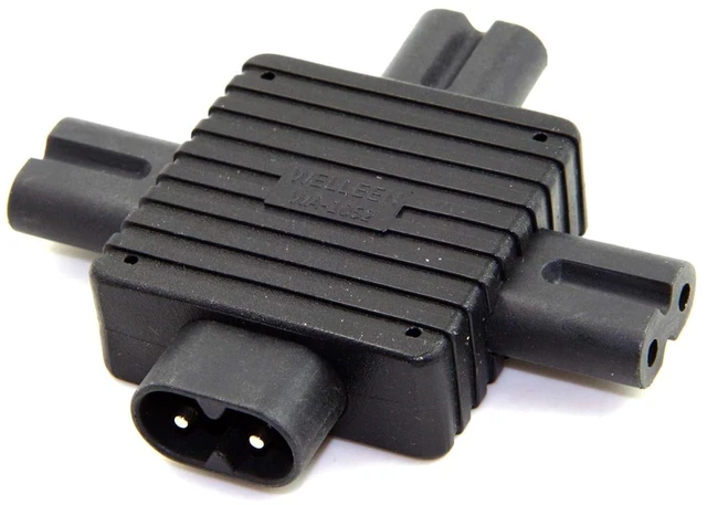 Main image of IEC 320 C8 1 to 3 C7 Splitter Power Adapter for Power Supply 1 in 3 Out