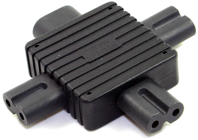 Alt view image 4 of 7 - IEC 320 C8 1 to 3 C7 Splitter Power Adapter for Power Supply 1 in 3 Out