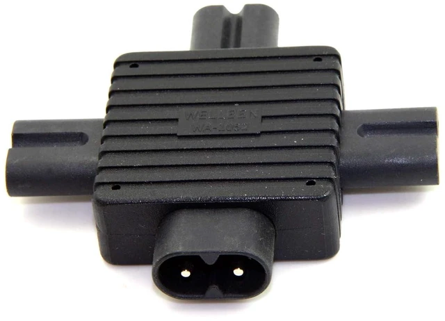 Alt view image 5 of 7 - IEC 320 C8 1 to 3 C7 Splitter Power Adapter for Power Supply 1 in 3 Out
