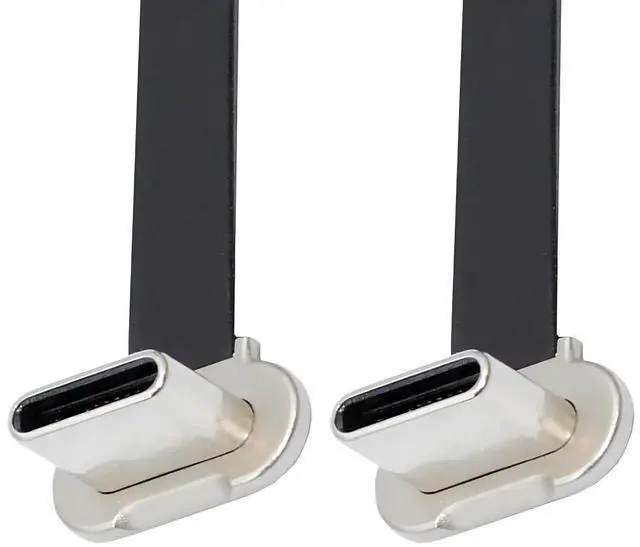 Main image of 7.87 Inch USB C Short Flat Cable,USB 2.0 Type C Dual 90 Degree Angled PD 65W Fast Charge Data Extension Cable 200MM for Power Banks