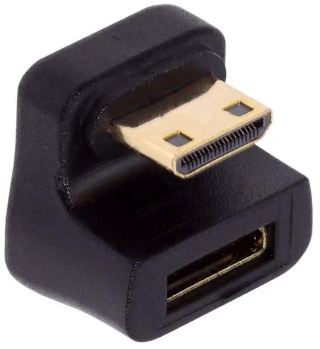 Main image of Mini HDMI Male to Mini HDMI Female 8K@60Hz 4K@120Hz 180 Degree Down Angled Extension Adapter Converter Connector