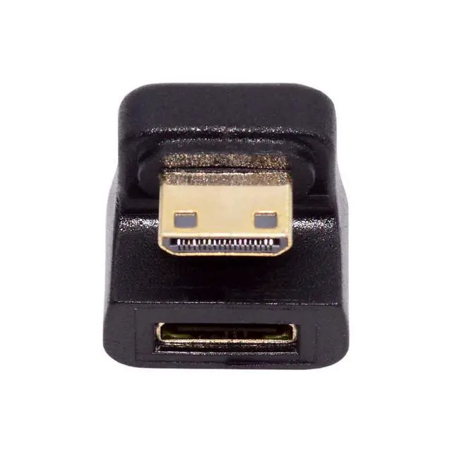 Alt view image 7 of 7 - Mini HDMI Male to Mini HDMI Female 8K@60Hz 4K@120Hz 180 Degree Down Angled Extension Adapter Converter Connector