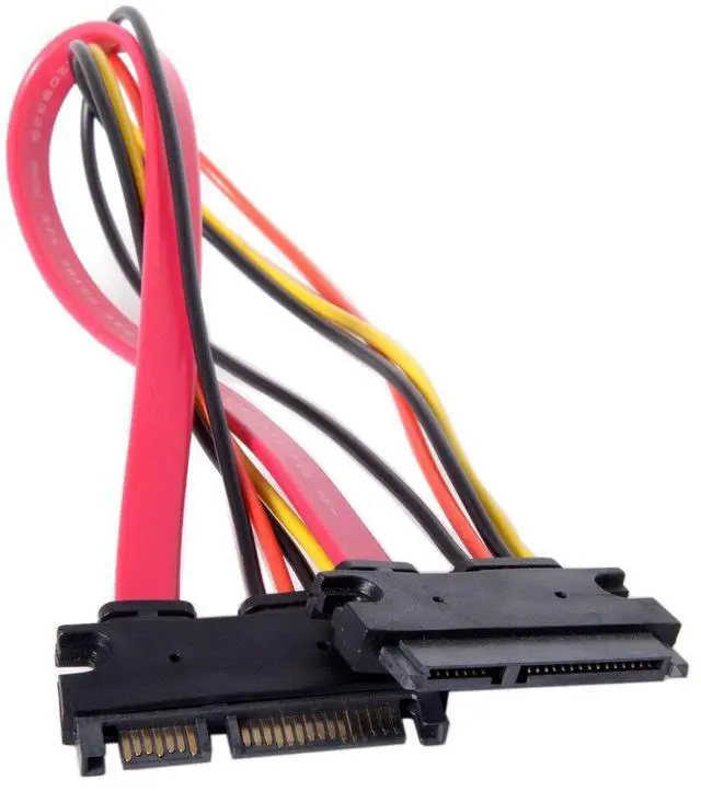 Alt view image 4 of 7 - SATA III 3.0 22Pin Male to Female Data Power Extension Cable 30cm