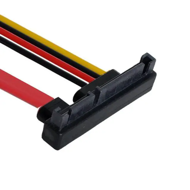 Alt view image 2 of 7 - SATA III 3.0 22Pin SATA Male to Female 90 Degree Down Angled Data Power Extension Cable - 30cm